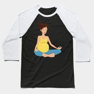 Pregnant women doing meditation Baseball T-Shirt